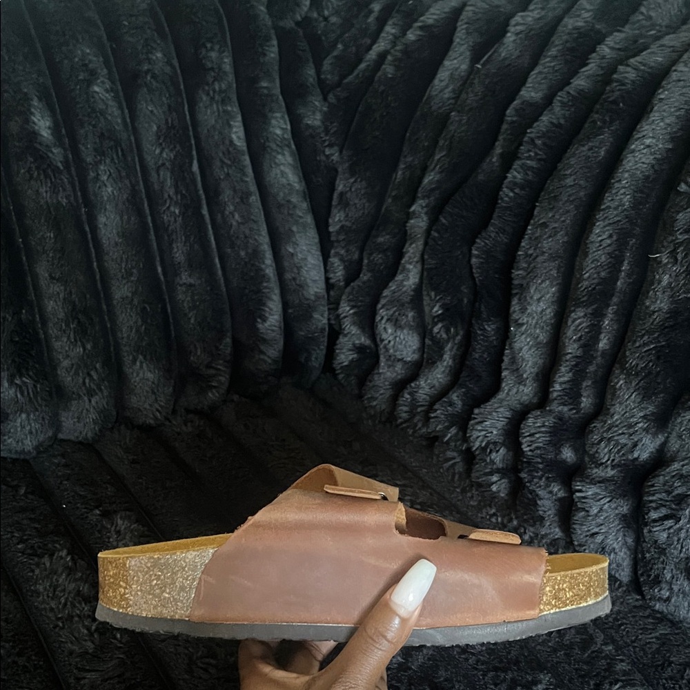 Plakton Brown Leather Sandals